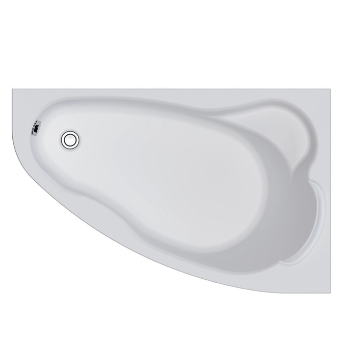 Ванна акриловая 1MarKa LIL, 140х90 см, правая, без каркаса и панели - Фото 1