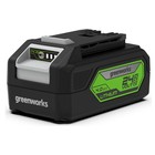 Аккумулятор Greenworks G24B4, 24 В, 4 Ач, Li-Ion, с двумя разъемами, индикатор заряда - Фото 1