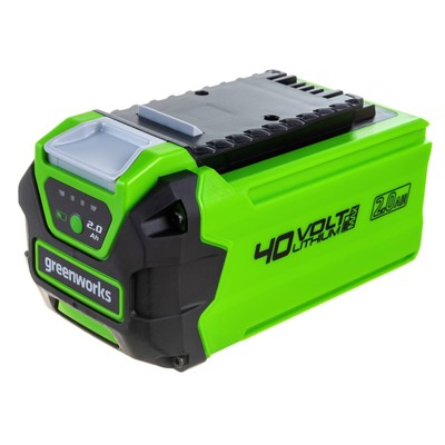 Аккумулятор Greenworks G40B2, 40 В, 2 Ач, Li-Ion, индикатор заряда, 0.92 кг