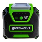 Аккумулятор Greenworks G40B2, 40 В, 2 Ач, Li-Ion, индикатор заряда, 0.92 кг - Фото 3