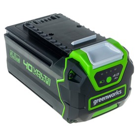 Аккумулятор Greenworks G40B4, 40 В, 4 Ач, Li-Ion, индикатор заряда, 1.34 кг