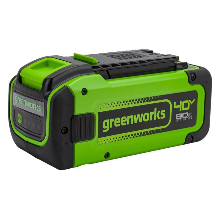 Аккумулятор Greenworks G40B8, 40 В, 8 Ач, Li-Ion, индикатор заряда, 288 Вт, 1.8 кг - Фото 1