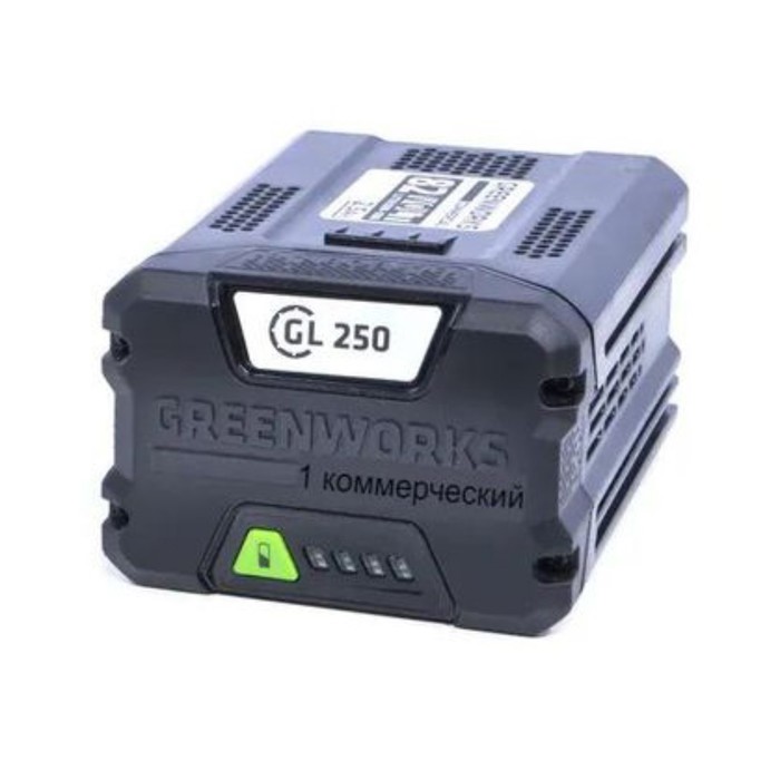 Аккумулятор Greenworks GC82B25, 82 В, 2.5 Ач, Li-Ion, индикатор заряда, 144 Вт, 1.63 кг