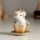 Фигурка-подвеска полистоун «Пингвинёнок в чашке», ёлочная игрушка, 5.5×4.5×6 см - Фото 3