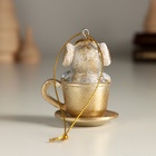 Фигурка-подвеска полистоун «Пингвинёнок в чашке», ёлочная игрушка, 5.5×4.5×6 см - Фото 4