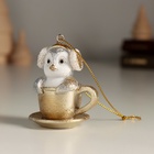 Фигурка-подвеска полистоун «Пингвинёнок в чашке», ёлочная игрушка, 5.5×4.5×6 см - Фото 5