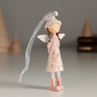 Сувенир полистоун подвеска "Девочка-ангел в розовой шапке" 4,5х2,5х10,5 см - Фото 2