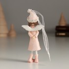 Сувенир полистоун подвеска "Девочка-ангел в розовой шапке" 4,5х2,5х10,5 см - Фото 3