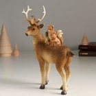 Фигурка полистоун «Олень со зверятами», 15×6×19.5 см - фото 24716301