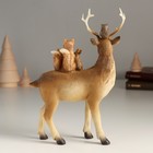 Фигурка полистоун «Олень со зверятами», 15×6×19.5 см - фото 24716303