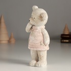 Фигурка полистоун «Удивленный мишка в розовом свитере», 7.5×5.5×16 см - Фото 5