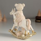 Сувенир полистоун "Мишка на коне" 13х6,5х15 см - Фото 3