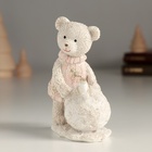 Фигурка полистоун «Мишка с птицей на большом снежке», 7.5×5.5×10.5 см - Фото 5