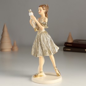 Сувенир полистоун "Девушка танцует с щелкунчиком" 9х8,5х22 см