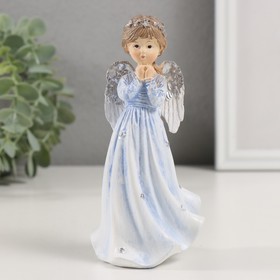 Сувенир полистоун "Девочка-ангел с венком в волосах" 7х6,5х15 см