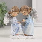 Фигурка полистоун «Ангелочки в голубых платьях», 12.5×7×12 см - Фото 1