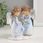 Фигурка полистоун «Ангелочки в голубых платьях», 12.5×7×12 см - Фото 2