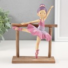 Сувенир полистоун "Маленькая балерина у станка" фиолетовый 13,5х7х16,5 см - фото 321794460