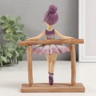 Сувенир полистоун "Маленькая балерина за станком" фиолетовый 12,5х7х16,5 см - Фото 3