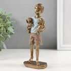 Фигурка полистоун «Мальчик со своими любимцами - щенками», 7.5×4.5×16.5 см - Фото 4
