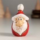 Сувенир керамика "Дед Мороз в красной шапке" 3,8х4,6х7 см - фото 307161862