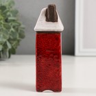 Сувенир керамика "Красный многоэтажный домик с белой крышей" 3,7х4,2х13 см - фото 24716603