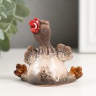 Сувенир керамика "Петушок сидит" 4х6,4х6,8 см - фото 24716632