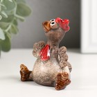 Сувенир керамика "Петушок сидит" 4х6,4х6,8 см - фото 24716633