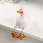 Сувенир керамика "Белый утёнок с висячими лапками" 8,6х11,1х12,1 см - фото 24705293