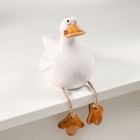 Сувенир керамика "Белый утёнок с висячими лапками" 8,6х11,1х12,1 см - фото 24705294