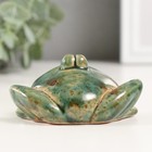 Сувенир керамика "Зеленая лягушка со сложенными лапками" 4,6х9х5,6 см - фото 24716644