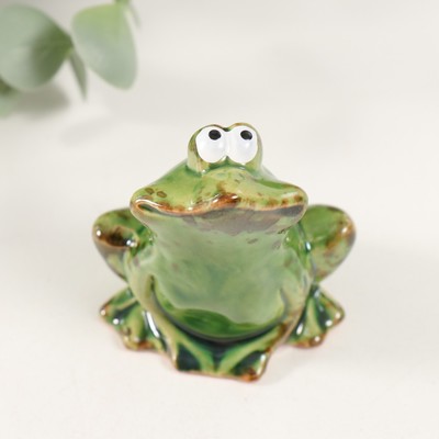 Фигурка керамика «Мечтательная лягушка», 4.6×5.7×6.6 см