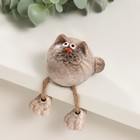 Сувенир керамика "Круглая кошечка с висячими лапками" 4,9х4,8х5,3 см - фото 24716659