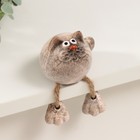 Сувенир керамика "Круглая кошечка с висячими лапками" 4,9х4,8х5,3 см - фото 24716660