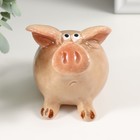 Сувенир керамика "Свинка с большим пятачком" 7,1х7,4х7.5 см - фото 321794559