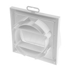 Выход стенной ZEIN, 155х155 мм, с фланцем d=100/125/55х110 мм, с обратным клапаном, белый - фото 24691340