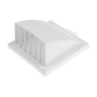 Выход стенной ZEIN, 155х155 мм, с фланцем d=100/125/55х110 мм, с обратным клапаном, белый - фото 24691341