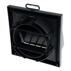 Выход стенной ZEIN, 155х155 мм, с фланцем d=100/125/55х110 мм, с обратным клапаном, графит - фото 24691358