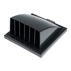 Выход стенной ZEIN, 155х155 мм, с фланцем d=100/125/55х110 мм, с обратным клапаном, графит - фото 24691359