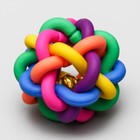 Игрушка резиновая "Молекула" с бубенчиком, 4 см, микс цветов - фото 8247527