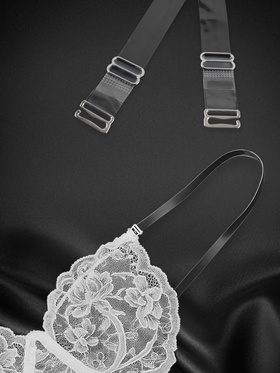 Лямки для бюстгальтера, силиконовые, фурнитура металл, 1.5 см, 37 см, пара, прозрачные (комплект 5 шт)