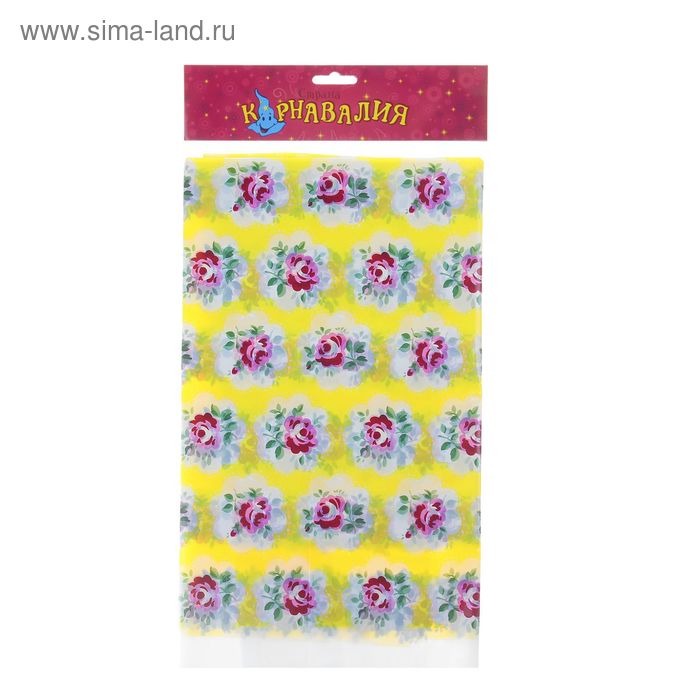 Скатерть "Цветы", цвет: жёлтый - Фото 1