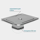 Крышка к гастроёмкости GN 2/1 Hanna Knövell, 65.4×53.3 см, толщина 0.6 мм, нержавеющая сталь - Фото 4