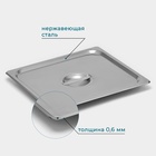 Крышка к гастроёмкости GN 2/3 Hanna Knövell, 32.5×35.3 см, толщина 0.6 мм, нержавеющая сталь - Фото 4