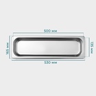 Гастроёмкость GN 2/4 Hanna Knövell, 65 мм, 53×16.4×6.5 см, толщина 0.6 мм, нержавеющая сталь - Фото 4