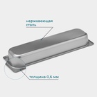 Гастроёмкость GN 2/4 Hanna Knövell, 65 мм, 53×16.4×6.5 см, толщина 0.6 мм, нержавеющая сталь - Фото 2