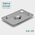 Крышка к гастроёмкости GN 1/9 Hanna Knövell, 17.6×11.4 см, толщина 0.6 мм, нержавеющая сталь - Фото 1
