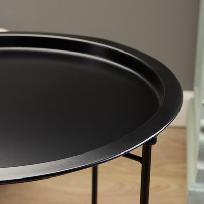 Столик журнальный, поднос чёрный