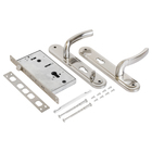 Замок врезной БУЛАТ ЗВ 4-4B.60.80.01.08-L АЛЬФА, без ц/м, матовый никель - Фото 2