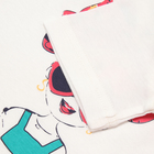 Комплект для девочки "Девочка" (футболка/шорты), цвет молочный/бирюзовый, рост 110-116 см - фото 24720845